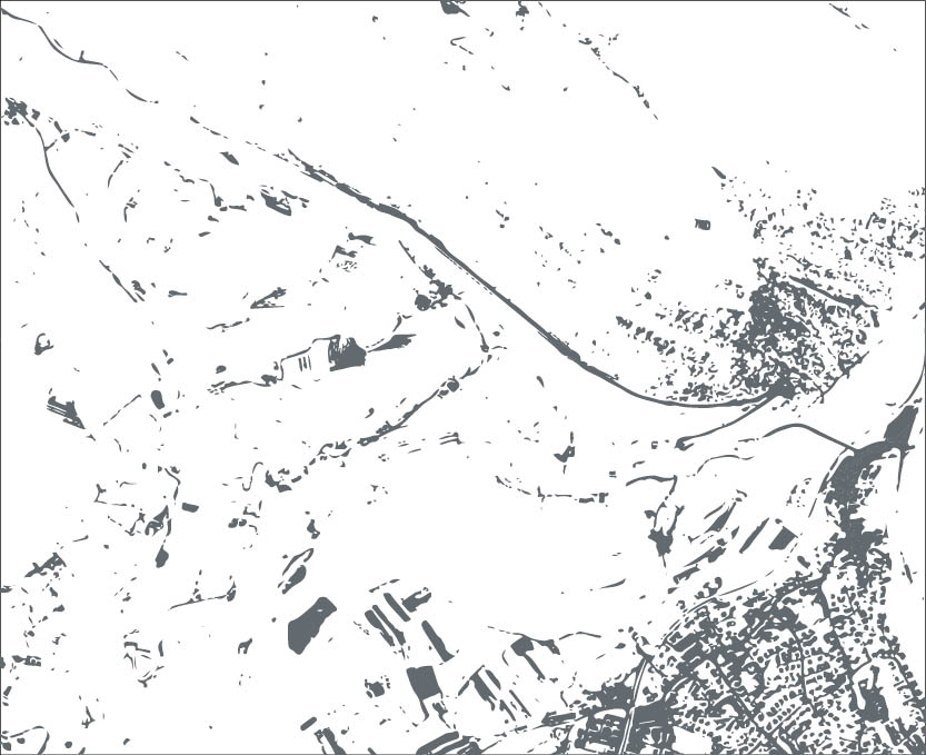 La mappa del territorio disegnata sull’etichetta